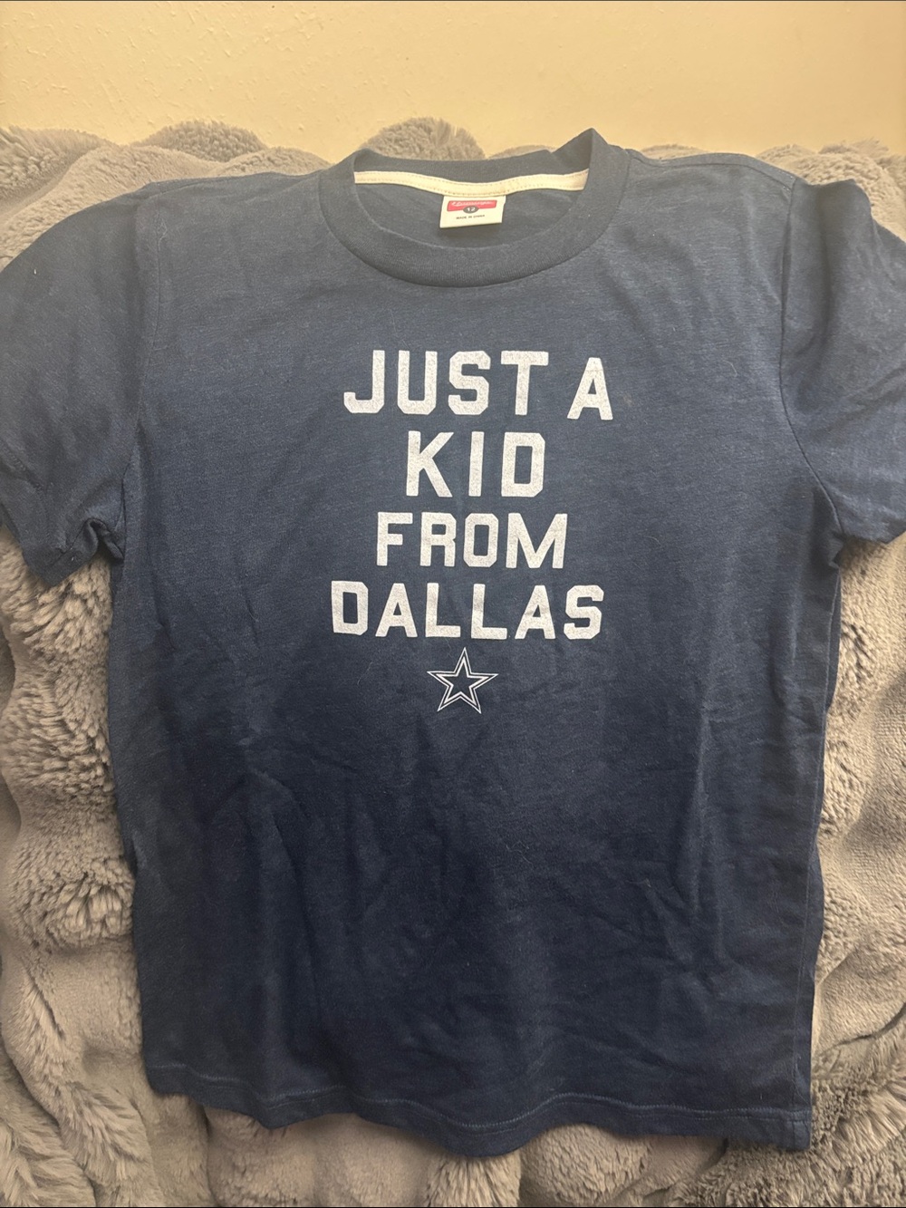 HOMAGE Navy Blue 'Just a Kid From Dallas' Graphic Tee